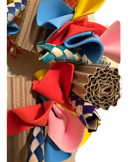 Parrot-Supplies Magical Fun Colourful Card, Woven Leaf & Foam Ring Parrot Toy Parrot-Supplies Magical Fun Colourful Card, Woven Leaf & Foam Ring Parrot Toy